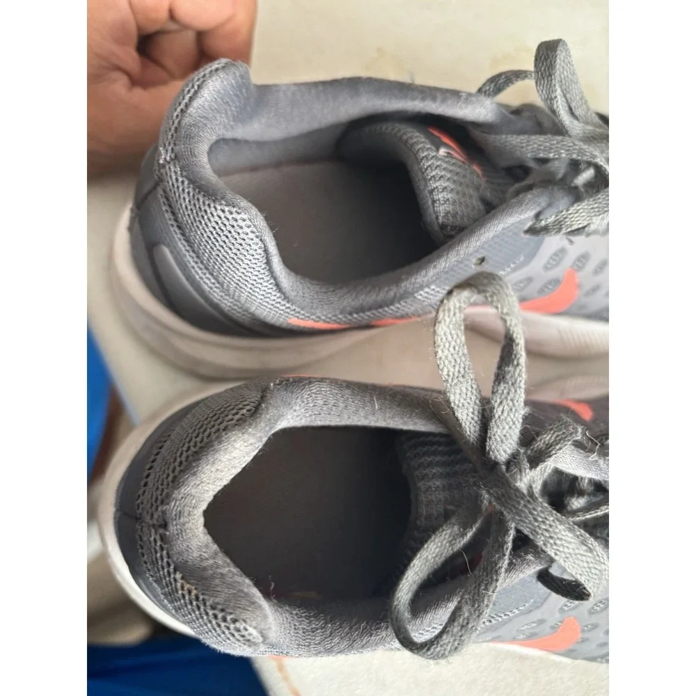 Nike Downshifter‎ 7 Womans Grey Lava Glow Pink Sneakers Running Shoes - size 7.5